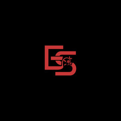 ET letter flower logo icon isolated on dark background
