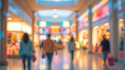 Blurred background of a shopping mall