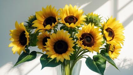 Fototapeta premium Bouquet of sunflowers for home decoration or as a gift