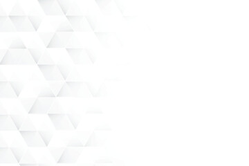 Obraz premium White abstract background with triangle shape design. Vector 