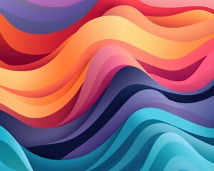 Wavy Abstract Color Layers Gradient Background