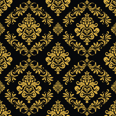 Elegant Seamless Damask Pattern – Vintage Ornamental Floral Background for Luxury Design and Home Decor