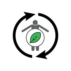 Detoxification Icon. Symbol of the Importance of Internal Organ Health and Human Metabolism.