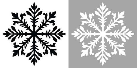 Abstract Snowflake Stencil | Winter Nature Cutout