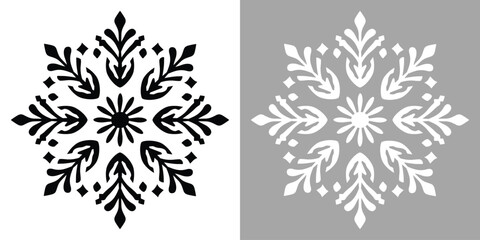 Ice Crystal Snowflake Stencil | Winter Cut File