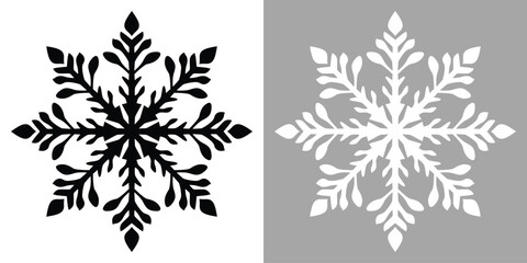 Holiday Snowflake Stencil | Digital Winter Silhouette