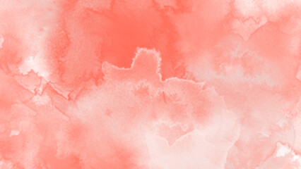 Warm coral watercolor texture background. Abstract blend of soft pink and orange hues for artistic and modern designs.