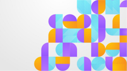 minimal design blue yellow and purple shapes abstract background vector illustration, great for business project, presentation background, and wallpaper