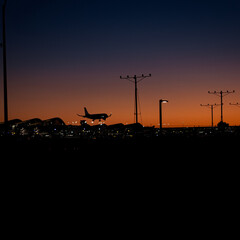night view of the airport