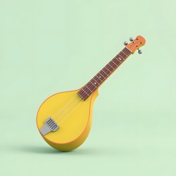3D Illustration of Zither Lime