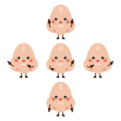 指さしをする鼻のキャラクターセット