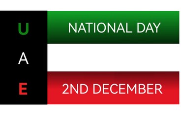 2nd December uae independence day. Vector illustration 