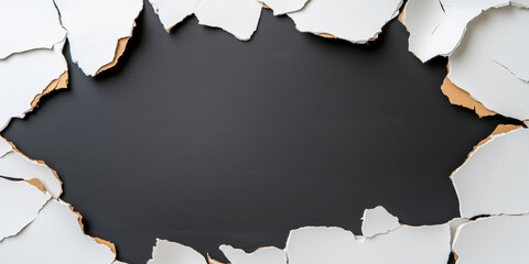 Wall breaking to reveal reveals blackboard background