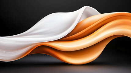 Abstract Gold And White Wave Background