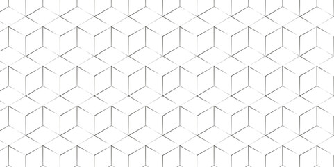 Fototapeta premium Vector grid metal gradient science web tech connection triangle diamond honeycomb hexagon art. Seamless pattern with hexagon square cube geometric pattern shapes grid metal element texture design.