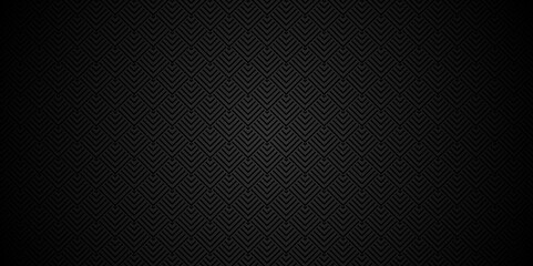 Overlapping stripe diagonal vector abstract Pattern wave lines fabric black square line background. seamless fabric geomatics overlapping create retro line pattern.	
