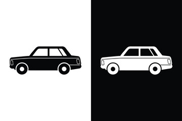 Fototapeta premium Car icon on White Background Vector Art Illustration on white background.