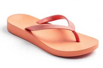 Fototapeta premium A single flip-flop isolated on white background , travel, relaxation, background