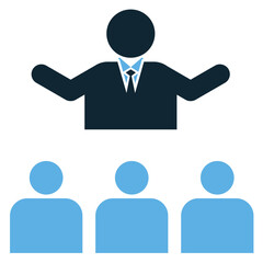 Mentoring icon vector representing guidance, leadership, and career development. Ideal for coaching, business training, and education.