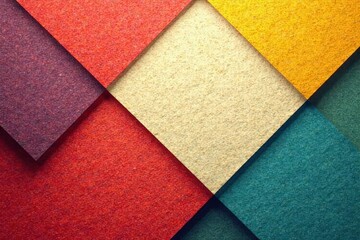 Abstract geometric shapes, aged paper background, color, style