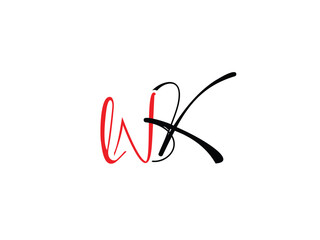 WK Letter Logo design Vector Art, Icons, and Graphics	