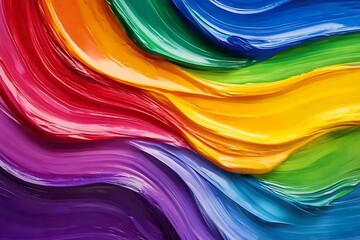 Abstract paint strokes, vibrant colors, closeup view, artistic texture, possible use in design or advertising