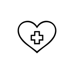 シンプルなハートのイラスト素材