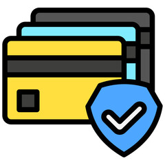 Card Payment outline color icon, mini illustration. use for economy, business, finance, ecommerce, payment service UI, UX kit, app and web development, digital or print.