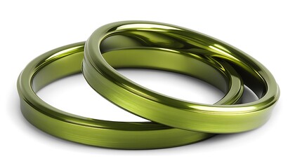 Green Wedding Rings.