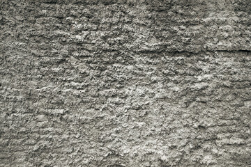 Rough cast of concrete and cement coating on the wall