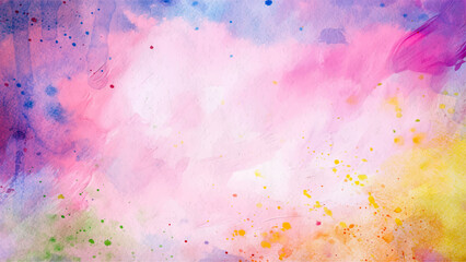 Abstract Watercolor Background Pastel Pink Yellow Purple