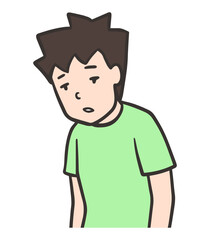 やる気を無くしてうつ状態になっている男性