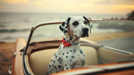 dog on the beach