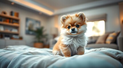 chihuahua puppy on the couch