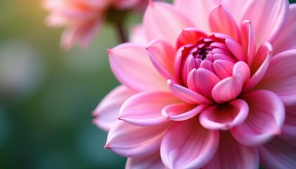 Close-up dahlia petals, layered, soft focus, pastel shades , floral wallpaper, pattern