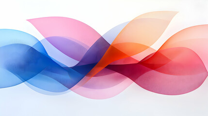 Obraz premium Abstract Colorful Waves Flowing Dynamically on White Background