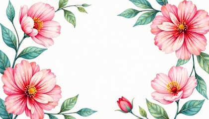 Delicate watercolor floral pattern, ideal for spring flyers , pink, design, delicate