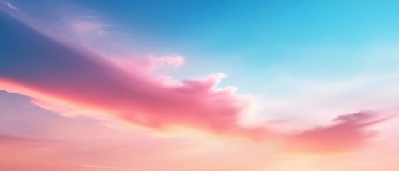 Obraz premium Pink sky with blue background