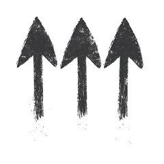 Triple Up Arrow Grunge Texture.