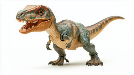 Obraz premium Dinosaur toy empty space background.