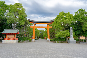 宇佐神宮 北参道鳥居の風景