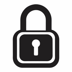lock icon on white
