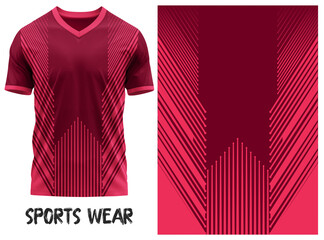 T-shirt V-neck  Short sleeve. With knit jersey fabric and rib neck texture ( 3d rendered ) jersey design, jersey texture, sports wear, jersey design for Sublimation print © AmazeZ