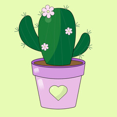 Cactus. Cactus plant. Cute cactus. Cactus vector. 
