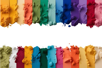 Naklejka premium paint swatches, assorted colors, texture variations, white background, isolated, no background