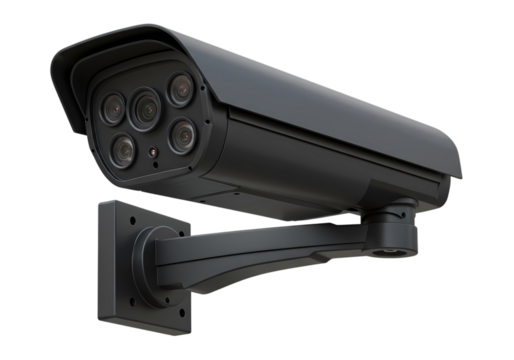 HighResolution CCTV Security Camera isolated on transparent background