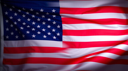 Obraz premium American flag background, exhibiting gentle soft light, diffused shadows, and subtle illumination. created by generative ai
