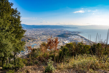 高屋神社から見る観音寺市の風景