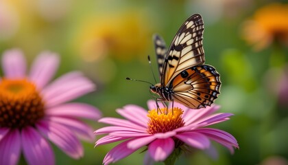 Obraz premium monarch butterfly on flower