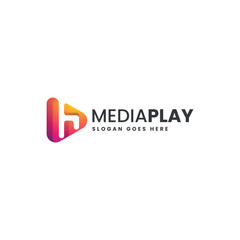 Media Play Gradient Colorful Logo